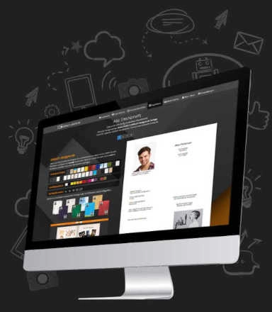 Web-App abibuch-planer auf Monitor